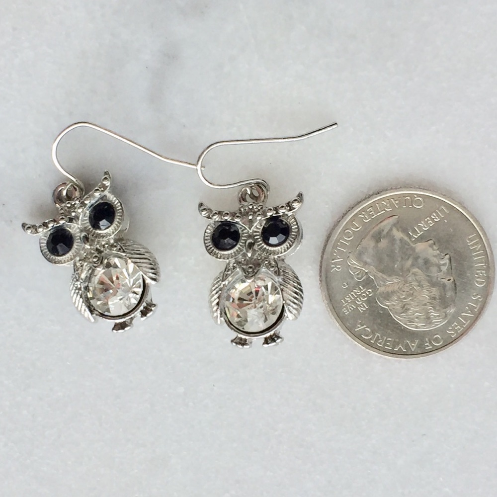 🦉Adorable Dangly Gem Bellied Owl Earrings🦉